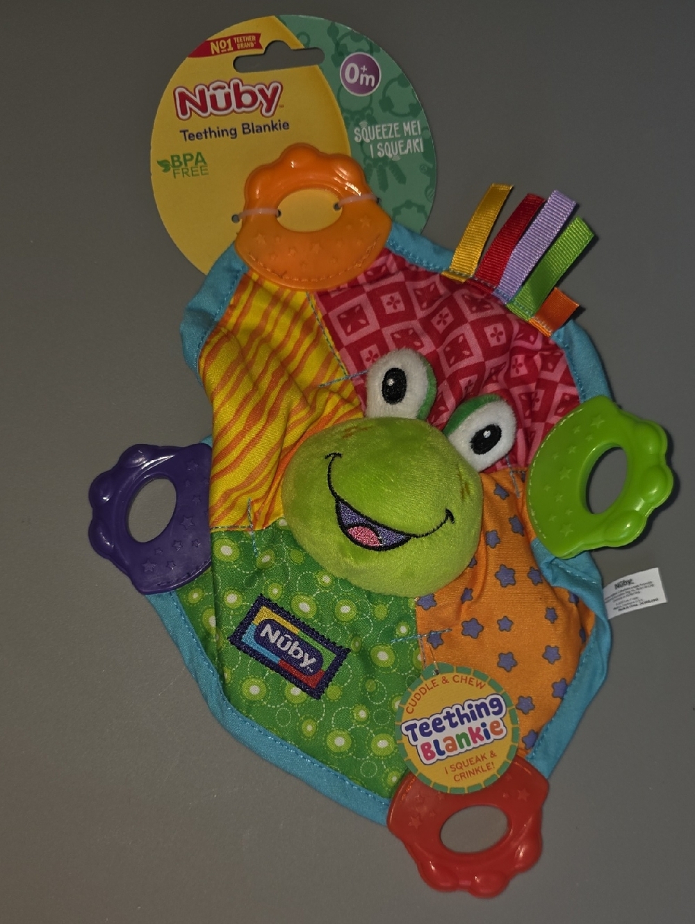 Nuby Frog Plush Teething Blankie